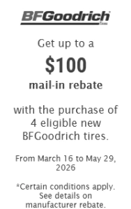tire rebates bf goodrich