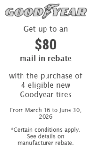 tire rebates goodyear