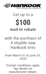tire rebates hankook