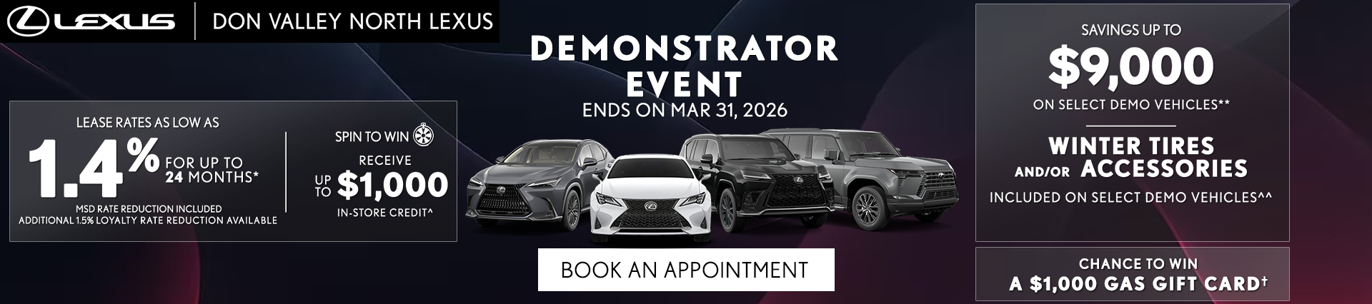 Demonstrator Event at Don Valley North Lexus Banner